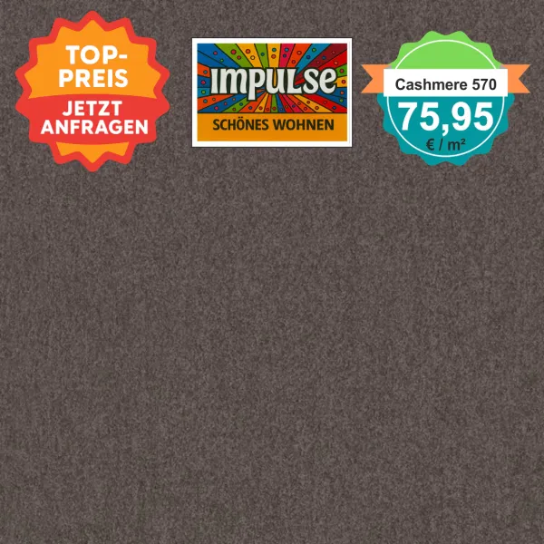 Girloon Cashmere 570 – strukturierter Velours-Teppichboden in 400 cm Breite